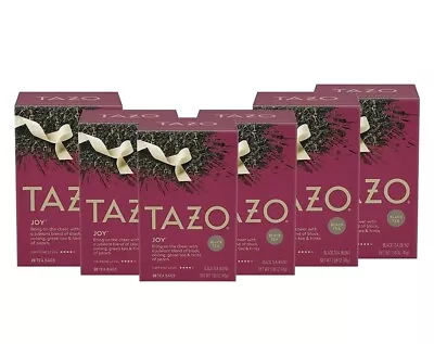 £30.44 • Buy 6 Boxes / 20ct Tazo JOY Tea Bags Seasonal Black Tea Blend Full Leaf Hot 120 Bags