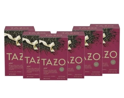 £30.44 • Buy 6 Boxes / 20ct Tazo JOY Tea Bags Seasonal Black Tea Blend Full Leaf Hot 120 Bags
