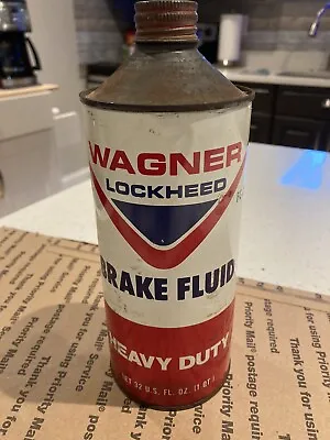 Vintage Wagner Lockheed 1 Quart Brake Fluid Cone Top Can ! • $4.95