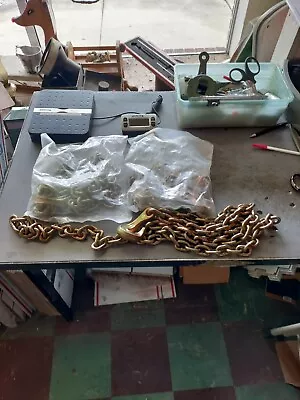 Cargo Tie Down Aircraft HMMWV (3) Tow Chain W/ Hook 10000 Lbs Load Military • $45