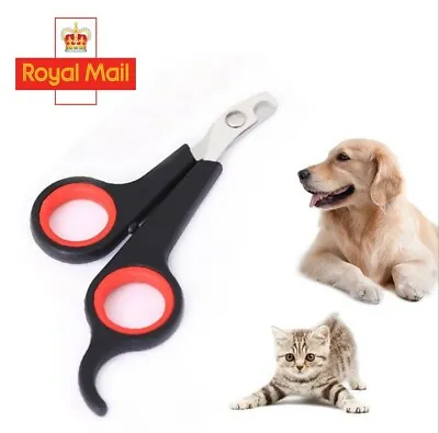 Pet Dog Nail Clippers Cat Rabbit Bird Guinea Pig Easy Use Claw Trimmer Scissors • £2.99