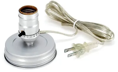 Mason Jar Lamp Making Adapter Kit Canning PRE-WIRED Electric Light Converter  • $12.50