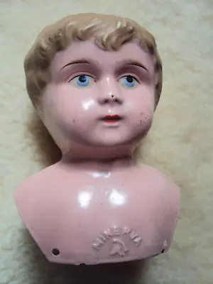 4 1/2   Antique German  Minerva Tin Doll Head • $16