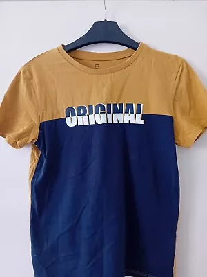 Official La Redoute T-shirt - Blue / Mustard - Size 10-11 Years - Top Condition  • £2.95