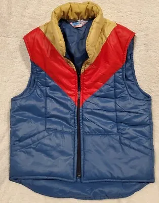 Vintage Raj Marty McFly Put On Shop Male By SEARS Puffer Zip Vest Small 34-36 • $40