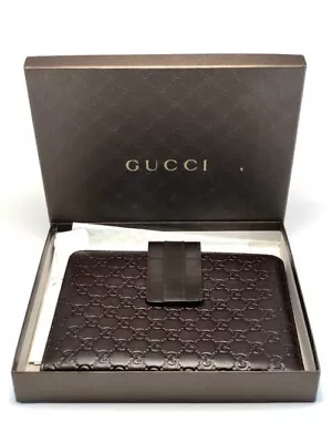$500 • Buy GUCCI Brown Ipad Guccissima Leather Case Cover Wallet