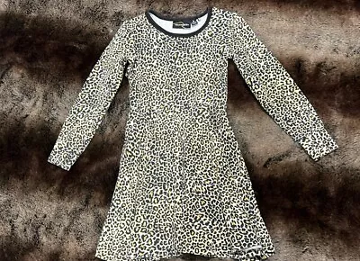 Kids Dress Size 5 Rock Your Leopard Skater  Style Long Sleeve • $5