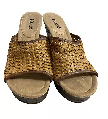 Mudd Woven Heels Brown Shoes Women's (Size 8M) • $19.99