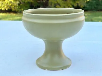 Vintage Green McCoy Floraline Pottery Planter Compote Pedestal Centerpiece • $32