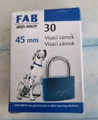 Fab Assa Abloy 45mm Padlock 3 Keys Hardened Shackle  • £9.99