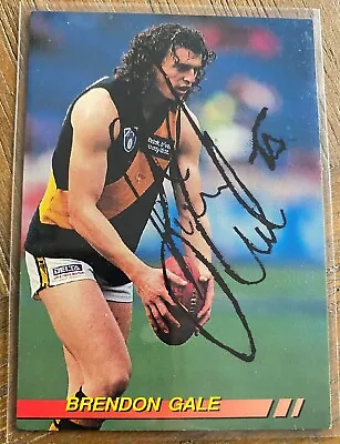 $12.50 • Buy Afl Footy Card Signed - Autograph - Richmond Tigers Football Club - Brendon Gale