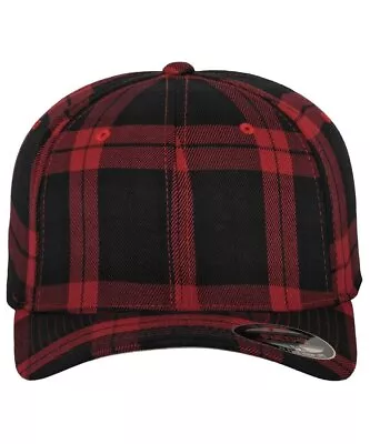 Flexfit By Yupoong Tartan Plaid 6197 - Unisex Sports Curved Peak Snapback Hat • £18.29