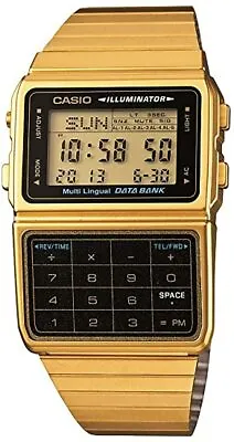 Casio Men's Quartz Digital Calculator Gold-Tone Band 37mm Watch DBC611G-1VT • $70.99