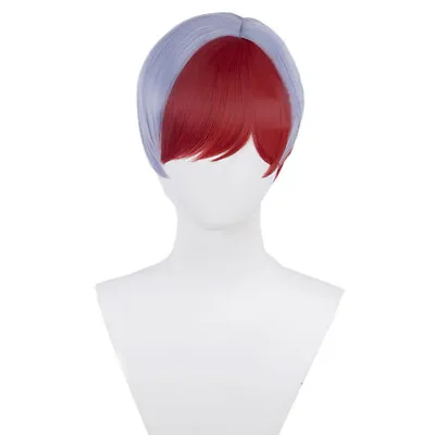 Poke Scarlet And Violet Penny Cosplay Wig 25cm Blue Mixed Red Synthetic Hair • $22.99