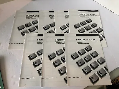 LOT Of 7 Nortel Norstar Modular ICS Telephone Feature Card Manual #F6 • £10.40