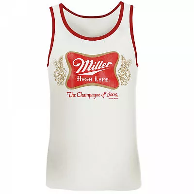 Miller High Life Red Trim Tank Top White • $37.98