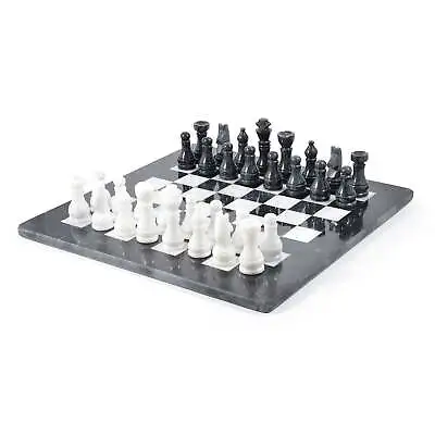 Handmade Black And White Full Marble Chess Game Set - 12 Inch • $69