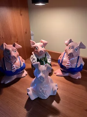 Lot Of 4 Wade Natwest Pigs W/ Original Stoppers In 2 Collectable Piggy Banks • £25