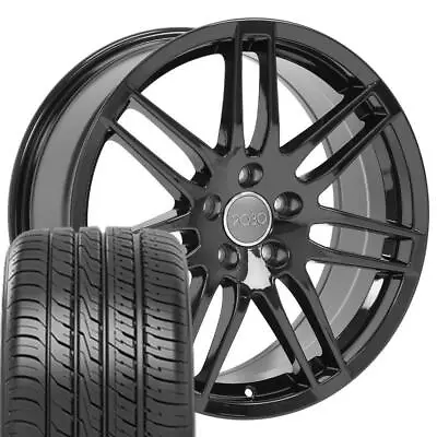 18 Inch Black 58845 Rims & Tires SET Fits Audi Volkswagen A3 Style Wheels ET42 • $1107