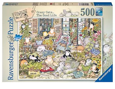 Ravensburger Crazy Cats The Good Life 500 Piece Jigsaw Puzzle For Adults & Kids  • $19.75