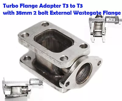 T3 To T3 Turbo Manifold Flange Adapter Conversion W/38mm Wastegate Flange • $36.99