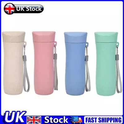 300mL Wheat Straw Drinking Cup Eco-Friendly Tea Mug Portable Water Bottle UK • £5.69