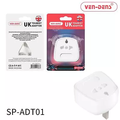 EU US Canada To UK Tourist Travel Plug Adapter 3 Pin Adapter 13 Amp Fused • £3.99