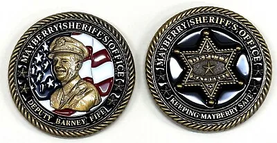 Mayberry Sheriff's Office Sheriff Deputy Barney Fife 1.75 Inch Challenge Coin • $15.95