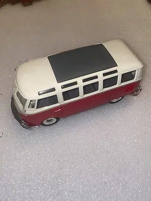 VW VAN BUS SAMBA 1:25 Scale Diecast Model Car Die Cast Models Cars Camper Red • £20