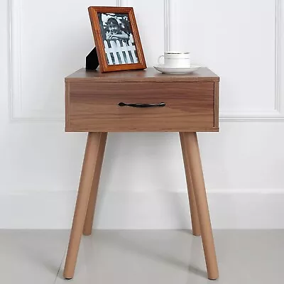 Walnut Mid Century Modern Nightstand Wood End Table See Details • $49.99