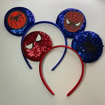Spiderman Marvel Inspired Disney Headband Mickey Mouse Ears No Bow Hairband • £9.49