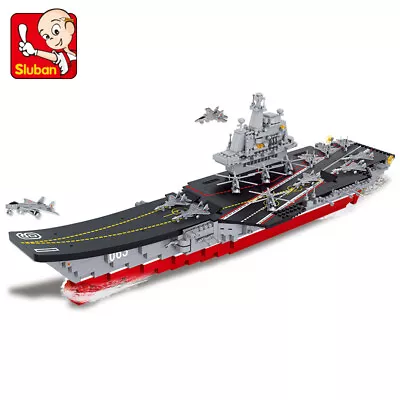 Building Block Aircraft Carrier Warship Navy Submarine City Military Ship Toys • $111.31