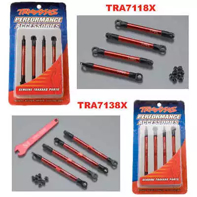 Traxxas 7118X Aluminum Push Rods & Toe Links Red Combo : 1/16 E-Revo VXL • $49.90