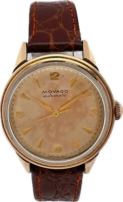 Vintage Movado Men's Bumper Automatic Wristwatch 221A Gold Capped W Borgel Case • $430