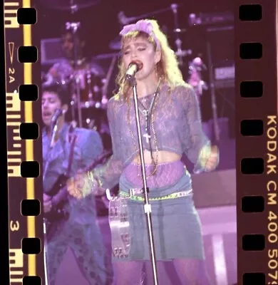 Madonna Virgin Tour Singing Busty Bare Midriff Original 35mm Camera Negative  • $39.99