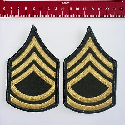 £7.99 • Buy 2 X US Army Sergeant First Class Rank Insignia Patch Chevron SFC 1st OR7 OR-7 E7