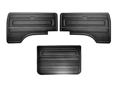 For VW T3 Bus 79-84 Front Door And Sliding Panel With Chrome Trims Black • $313.40