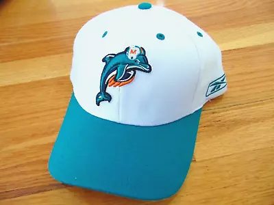 Reebok Nfl Equipment Miami Dolphins Stretch Fitted Hat Size M/l • $21.38