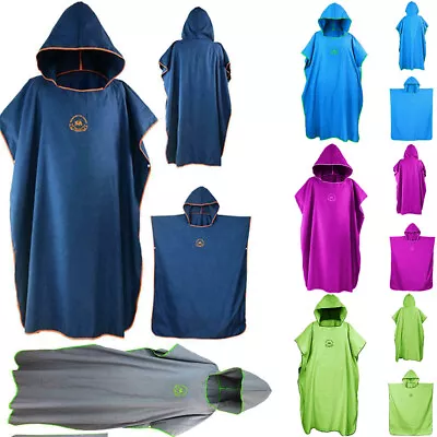 Quick Dry Changing Robe Poncho Towel Hooded For Beach Swimming Surfing Wetsuit • $21.99