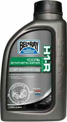 Bel-Ray H1-R Racing 100% Synthetic Ester 2T (2-Stroke) Engine/Motor Oil 1 Liter • $32.29