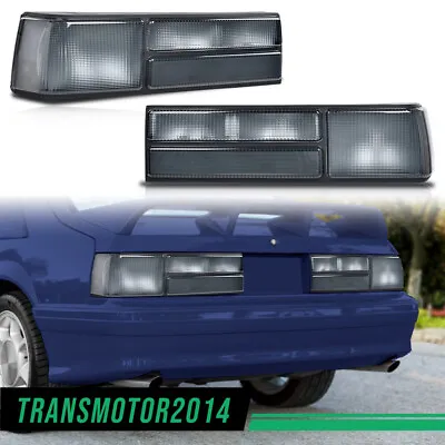 Pair Tail Lights Set Fits For 1987-1993 Ford Mustang Smoked Left Right Side • $69.80