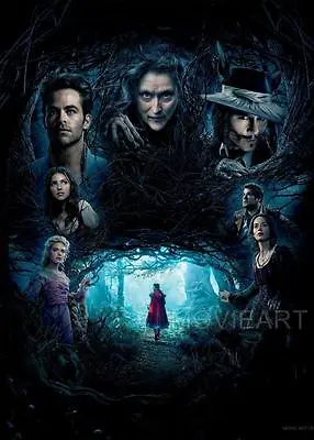 Into The Woods Textless Disney Movie Poster Film A4 A3 Art Print Cinema • £5.99