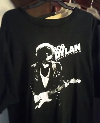 BOB DYLAN Vintage 2010 Electric Lunch Tour T Shirt 2XL Black EX • $20