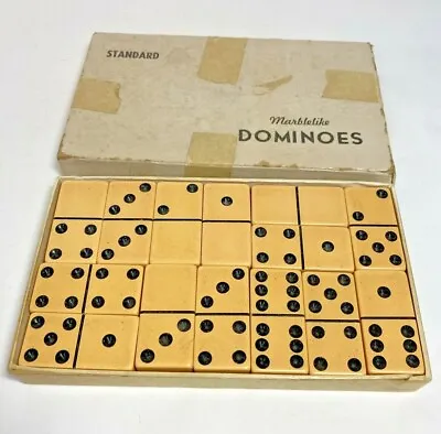 $45 • Buy Bakelite Marblelike Dominoes Set In Box B2-32