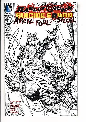 Harley Quinn & Suicide Squad April Fools Special #1 (jim Lee 1:50 Sketch Var) Nm • $42.21