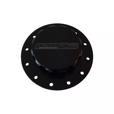 Aeroflow Screw-On Billet Fuel Cell Cap W/Bolts And Gasket - Black AF85-2002BLK • $162.28