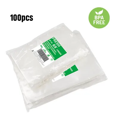 $16.99 • Buy Vacuum Sealer Bags 100 Pint Quart Embossed Food Saver Storage Bags Meal Seal