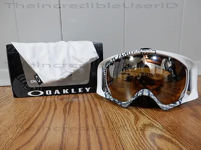 Oakley Crowbar Tagline Blue Black Iridium White Snowboard Goggles Frame SO RARE! • $109.99