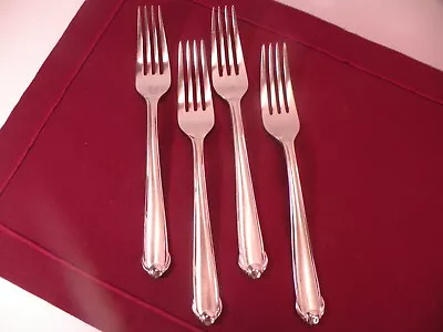 Set Of 4 Mikasa Gerald Patrick Classico Satin 18/8 Stainless Dinner Forks 8  • $42.75