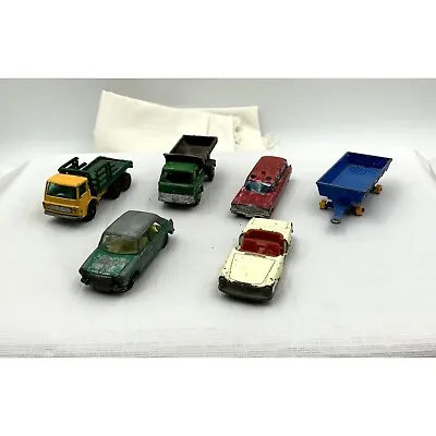 Vintage Matchbox Mercedes 230SL Hay Trailer Cadillac Ambulance Lot Of 6 Die Cast • $14.99